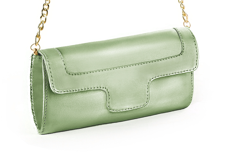 Mint green luxurious elegant clutch for ceremonies, weddings and evenings out.